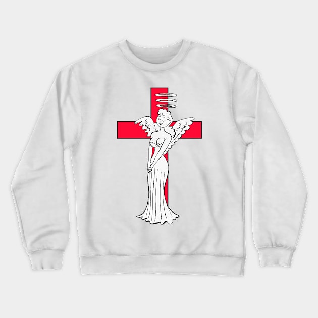 An angel of a holy woman Crewneck Sweatshirt by Marccelus